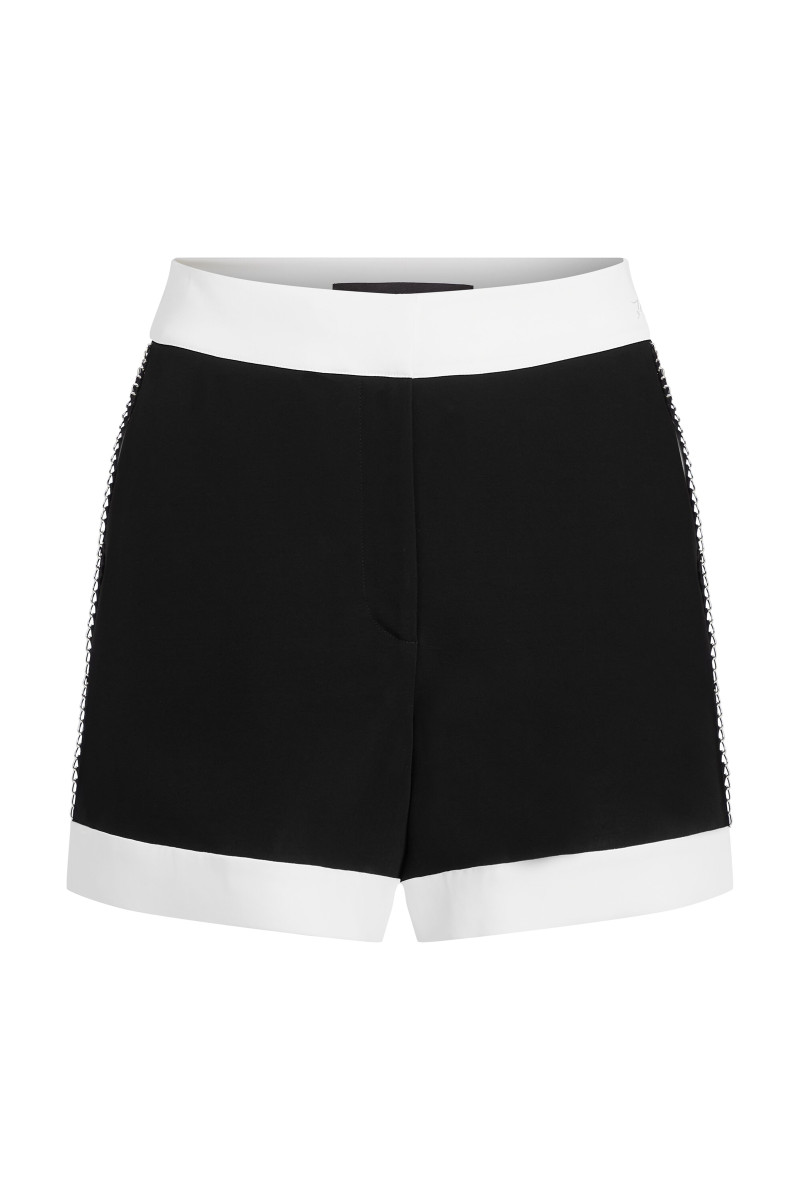 Šortky Karl Lagerfeld Chain Detail Shorts White/Black
