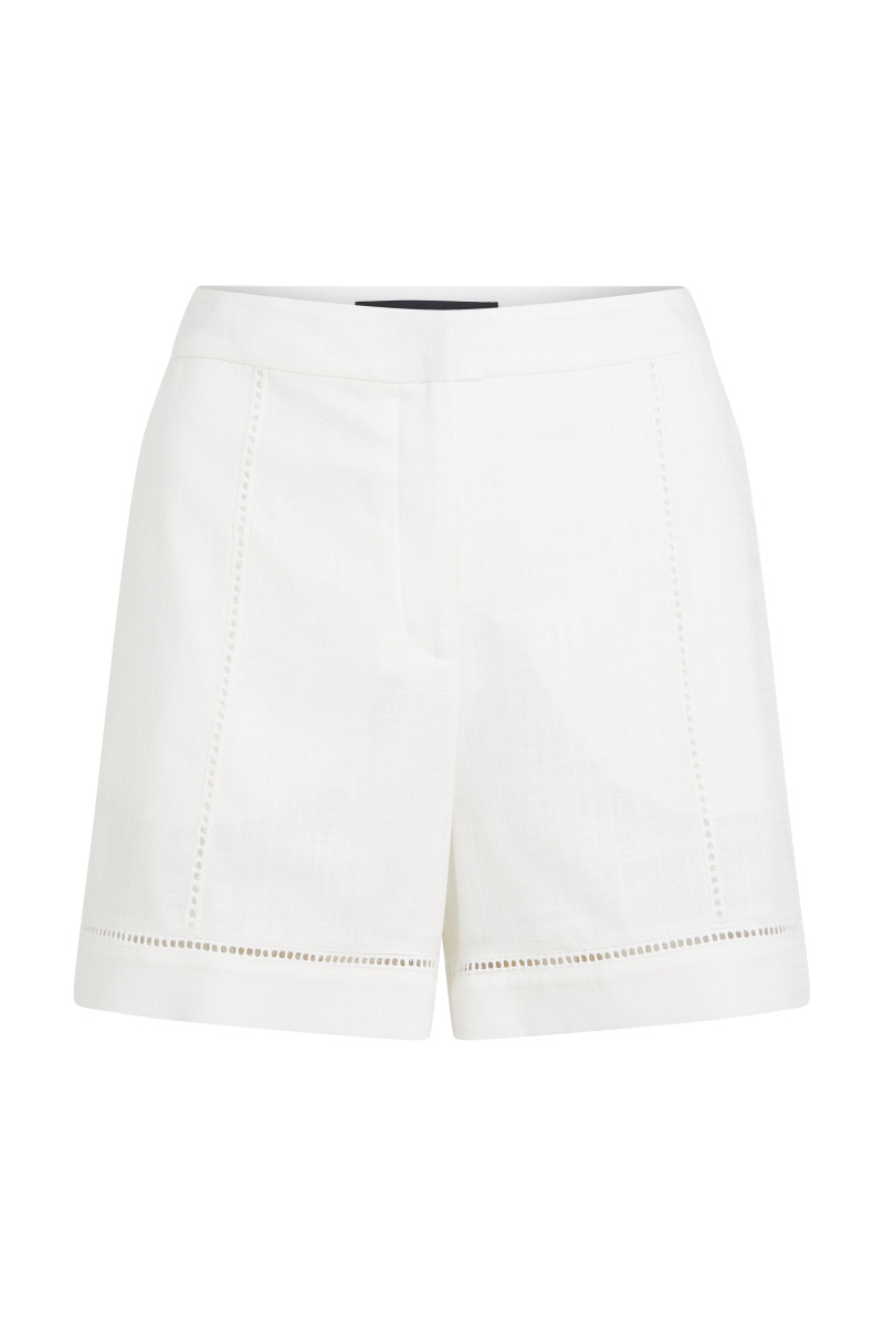 Šortky Karl Lagerfeld Embroidery Detail Shorts White