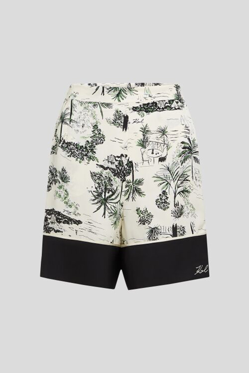 Šortky Karl Lagerfeld Printed Pj Shorts Vacancesdekarl Black