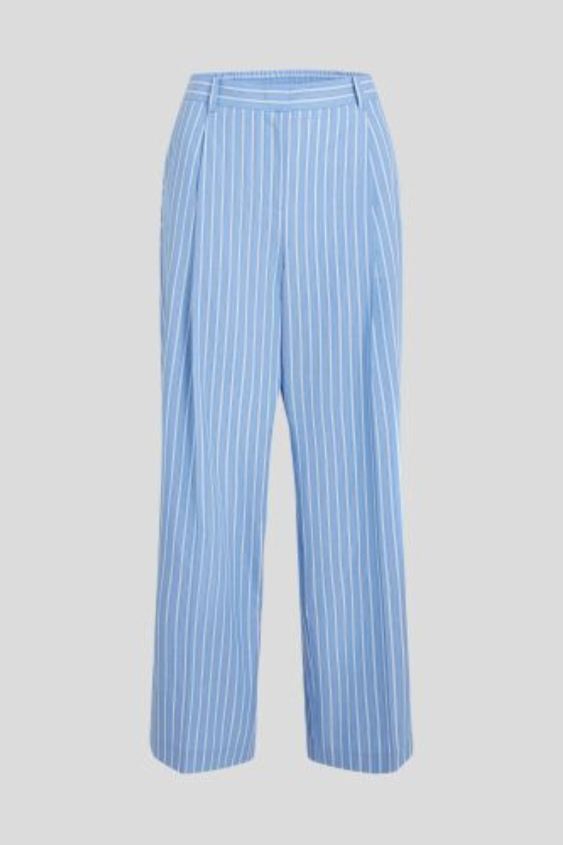 Nohavice Karl Lagerfeld Autograph Striped Poplin Pants Classic Blue Stripe