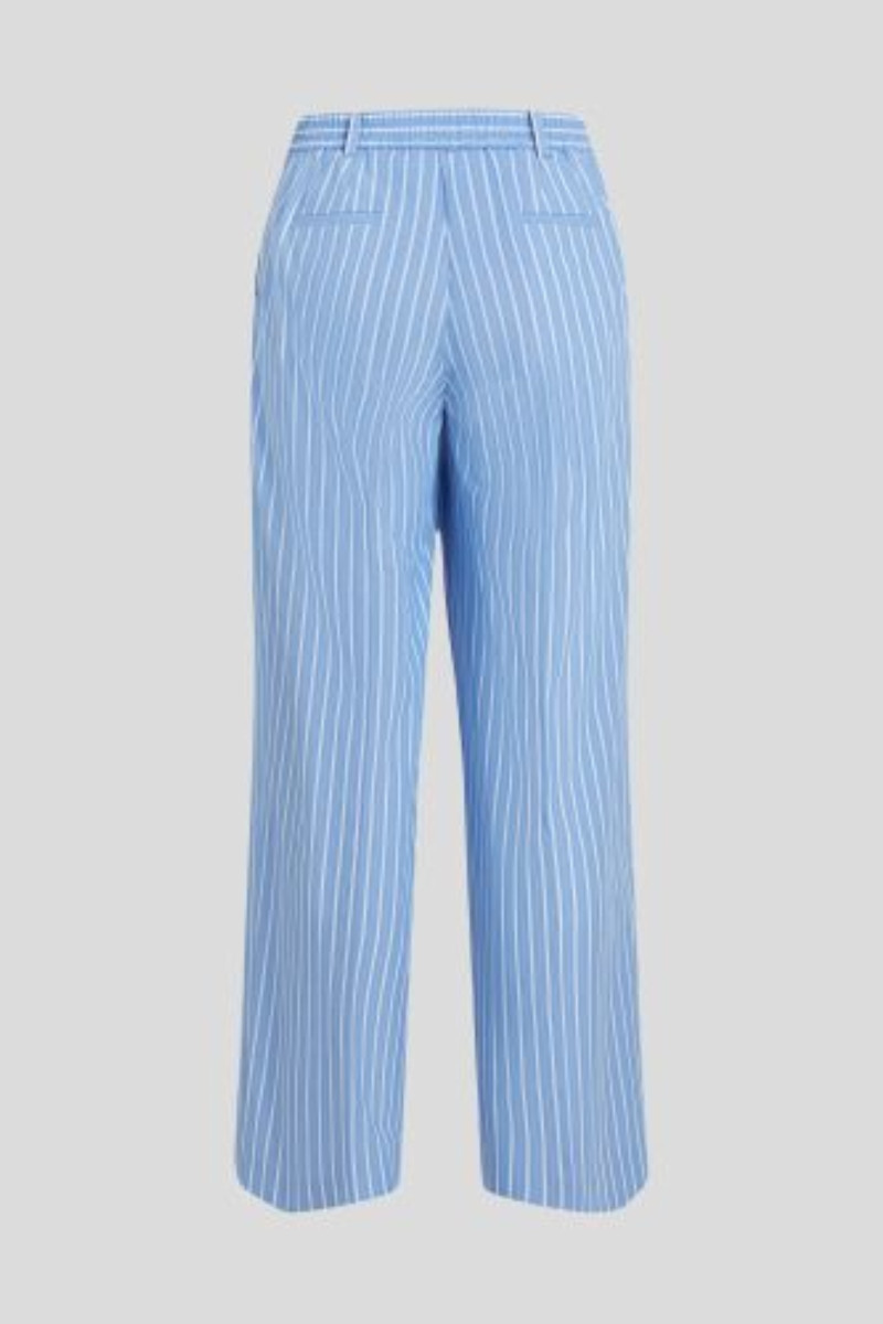Nohavice Karl Lagerfeld Autograph Striped Poplin Pants Classic Blue Stripe