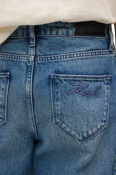 DŽÍNY KARL LAGERFELD BARREL DENIM PANTS - Fotografie č. 2
