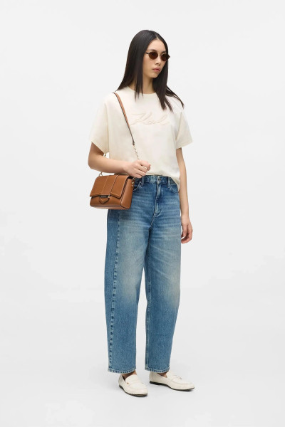 DŽÍNY KARL LAGERFELD BARREL DENIM PANTS - Fotografie č. 4