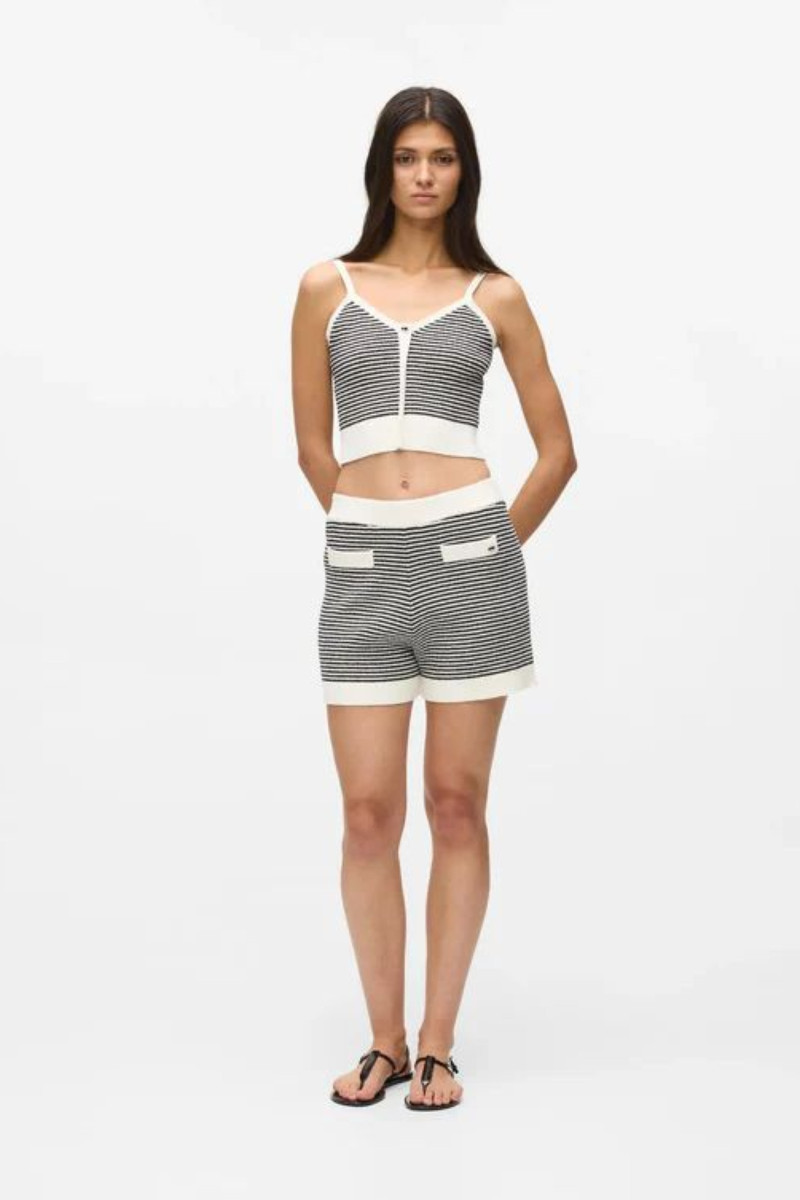 Šortky Karl Lagerfeld Ikon Striped Knit Shorts Small Stripe Black-White