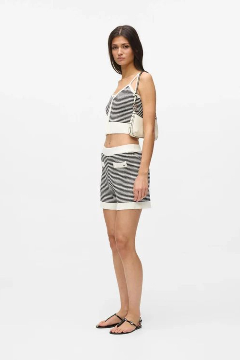 Šortky Karl Lagerfeld Ikon Striped Knit Shorts Small Stripe Black-White