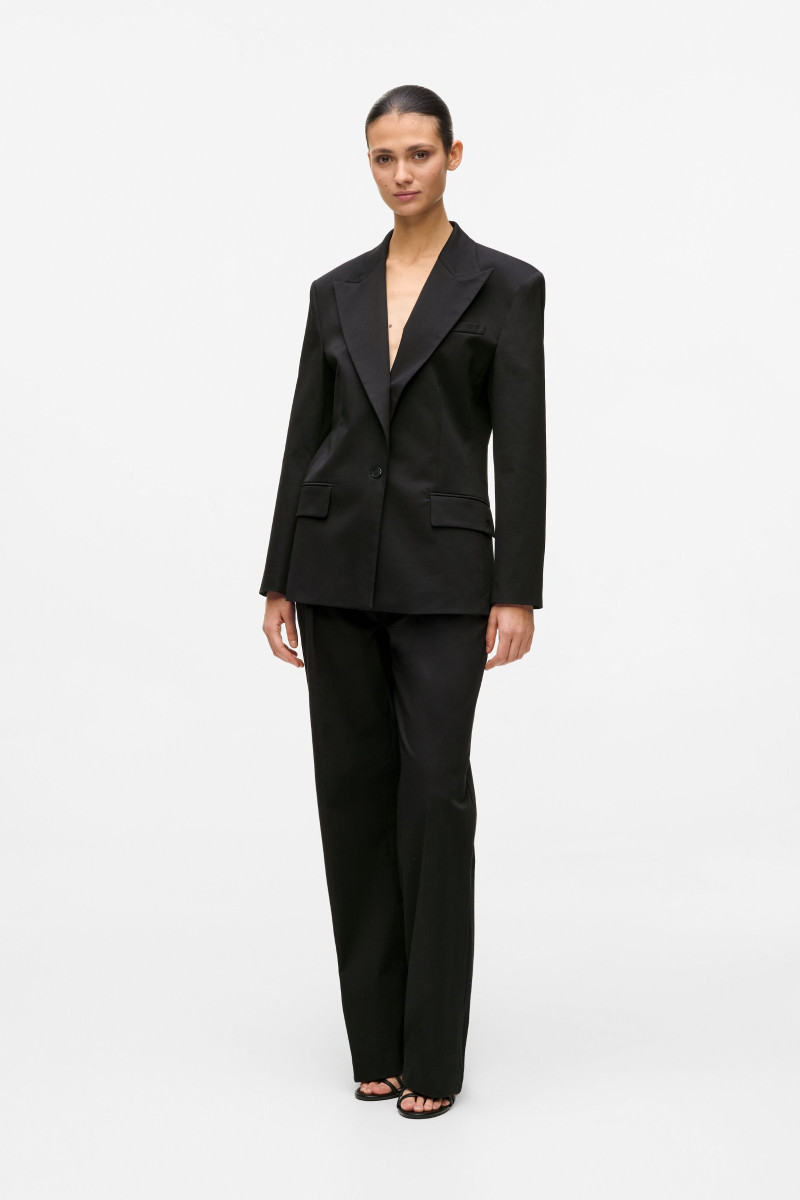 Nohavice Karl Lagerfeld Structured Suit Pants Black