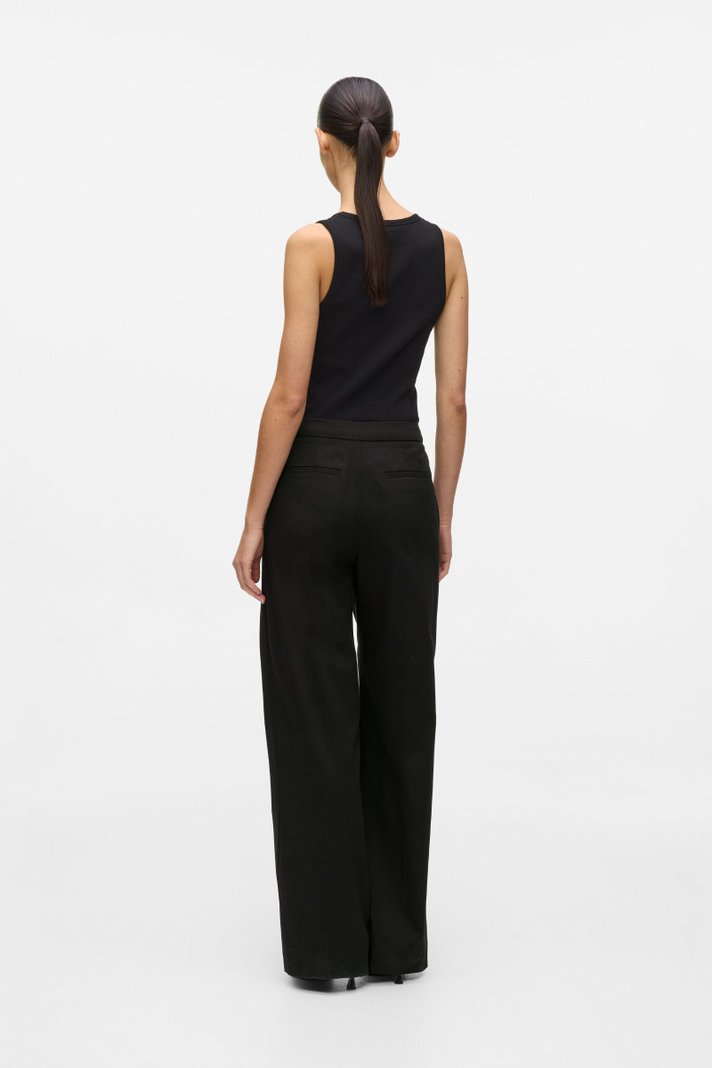 Nohavice Karl Lagerfeld Structured Suit Pants Black