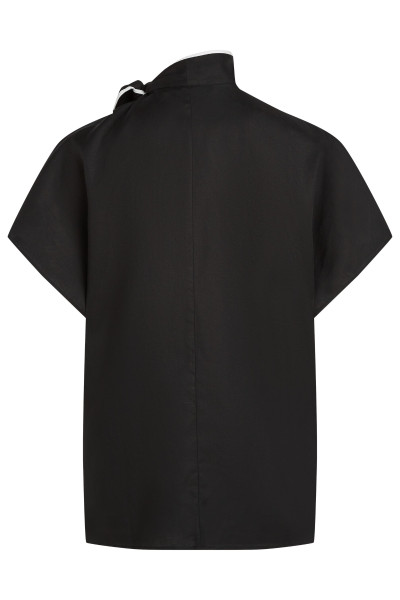 BLÚZKA KARL LAGERFELD LINEN BLEND PIPING BLOUSE - Fotografia č. 6