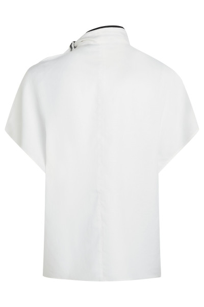 BLÚZKA KARL LAGERFELD LINEN BLEND PIPING BLOUSE - Fotografia č. 6