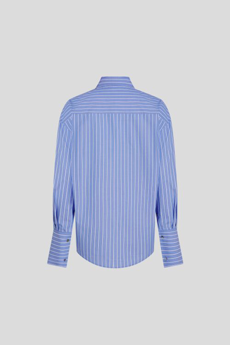 Košeľa Karl Lagerfeld Autograph Striped Poplin Shirt Classic Blue Stripe