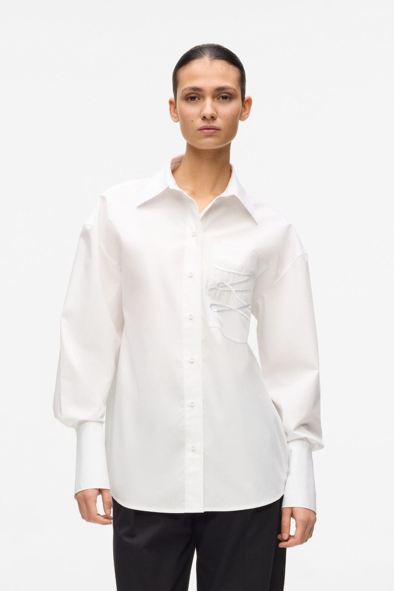 Košeľa Karl Lagerfeld Autograph Poplin Shirt White