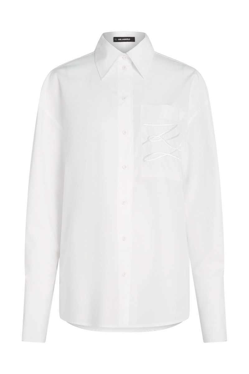 Košeľa Karl Lagerfeld Autograph Poplin Shirt White