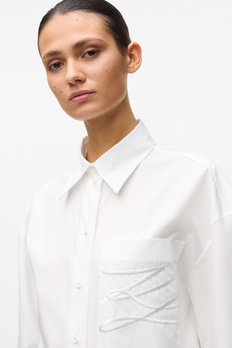 Košeľa Karl Lagerfeld Autograph Poplin Shirt White