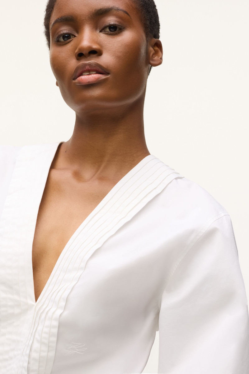 Blúzka Karl Lagerfeld Studio Poplin Blouse White