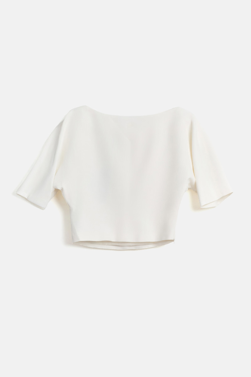 Blúzka Karl Lagerfeld Studio Balloon Shaped Top White
