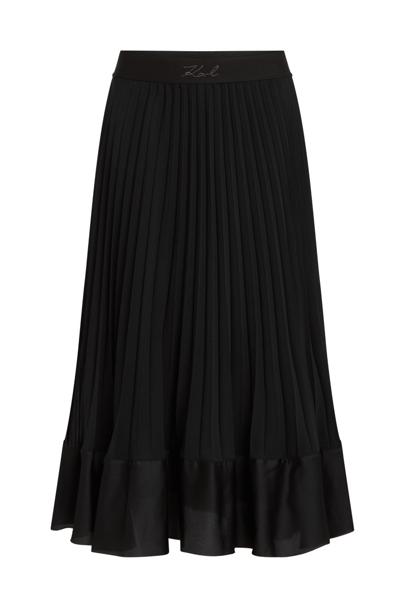 Sukňa Karl Lagerfeld Pleated Skirt Black