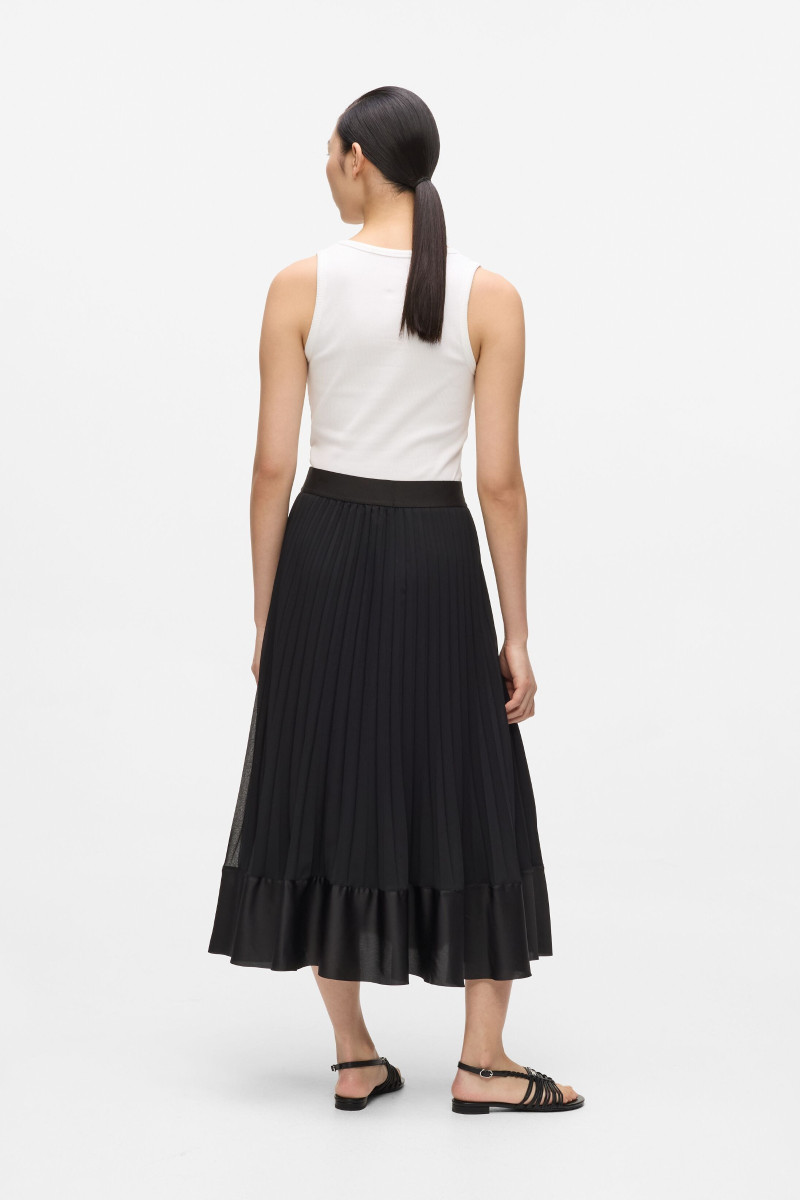 Sukňa Karl Lagerfeld Pleated Skirt Black