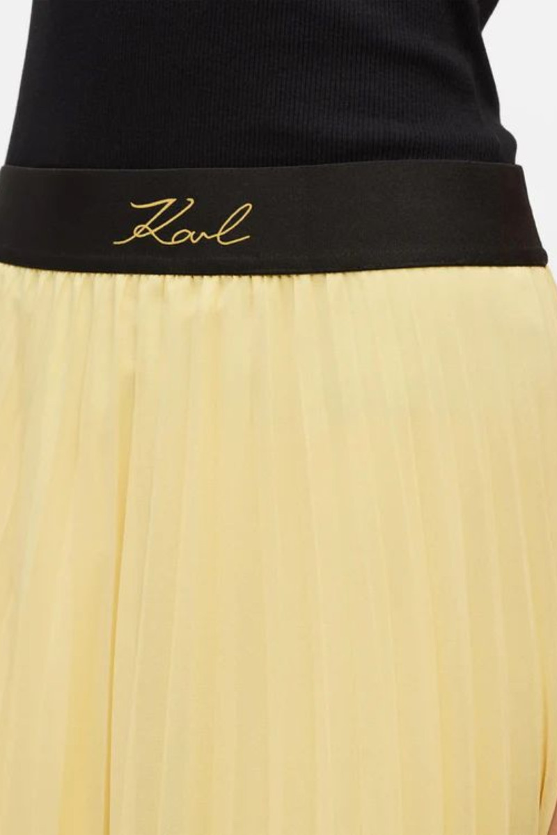 Sukňa Karl Lagerfeld Pleated Skirt Sunlight