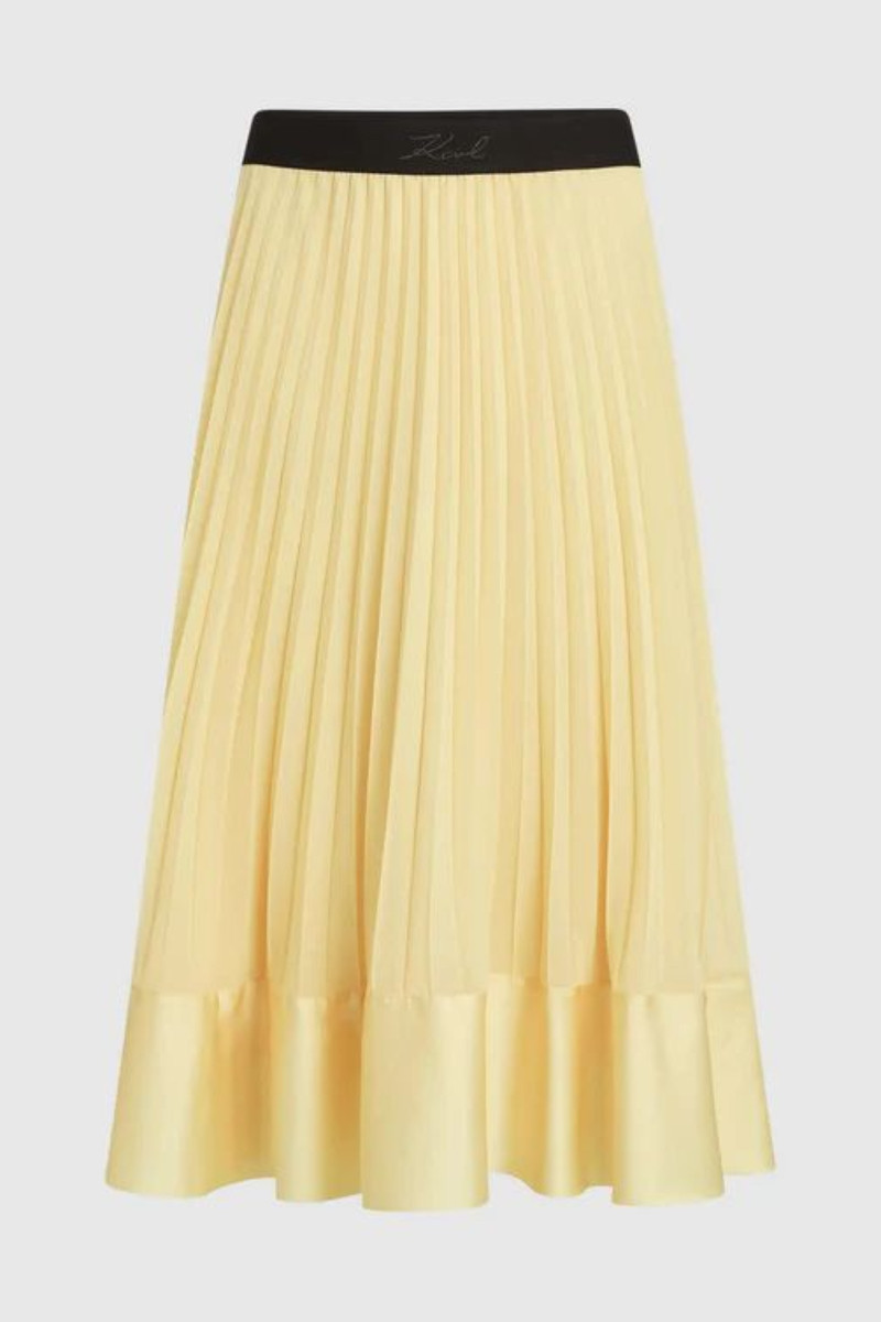 Sukňa Karl Lagerfeld Pleated Skirt Sunlight