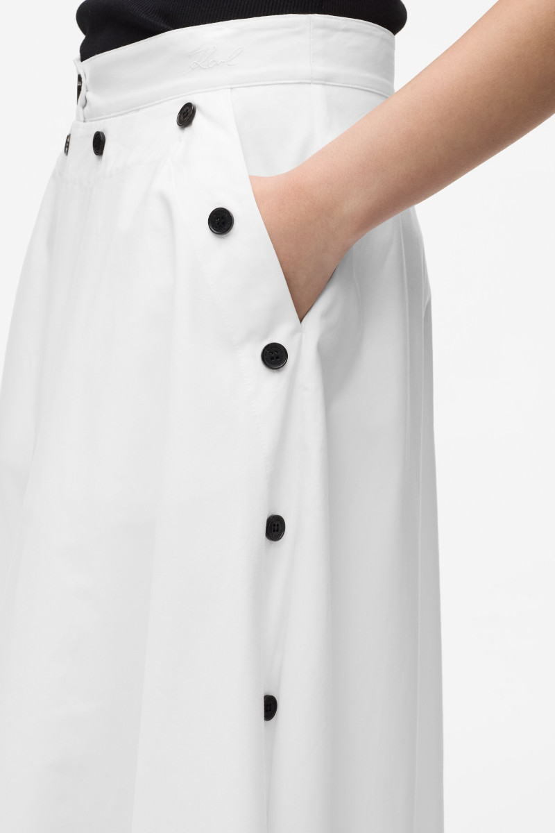 Sukňa Karl Lagerfeld Poplin Skirt White