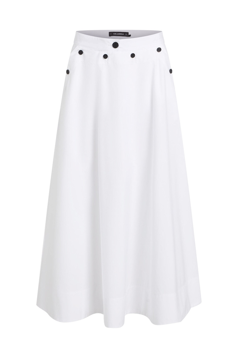 Sukňa Karl Lagerfeld Poplin Skirt White