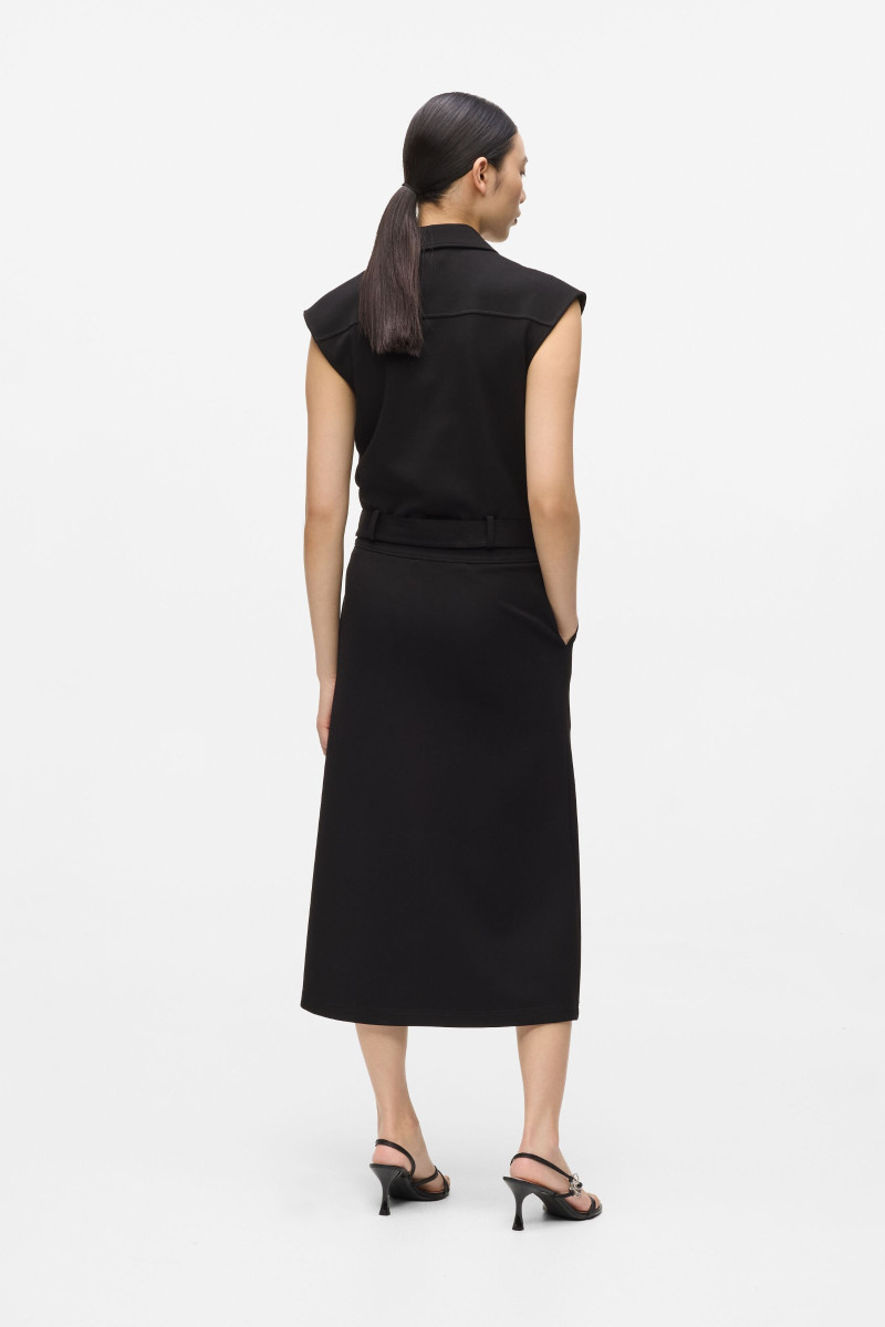 Sukňa Karl Lagerfeld Jersey Biker Skirt Black