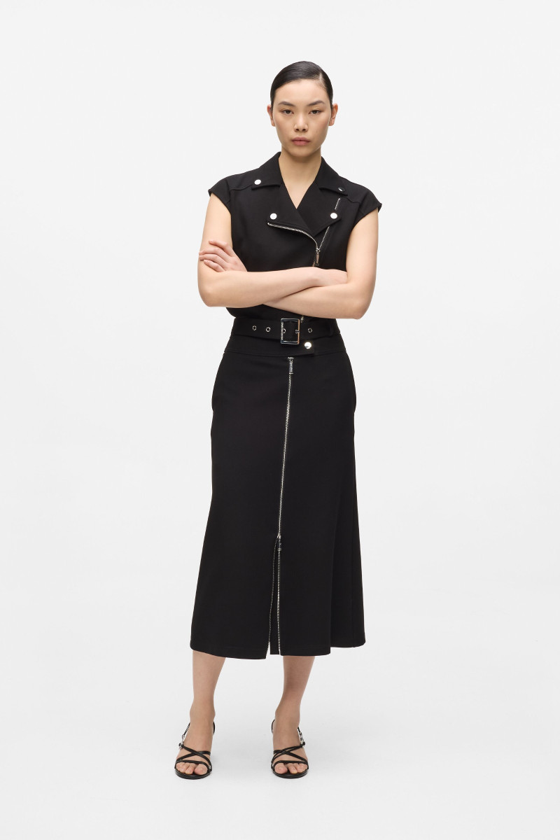 Sukňa Karl Lagerfeld Jersey Biker Skirt Black