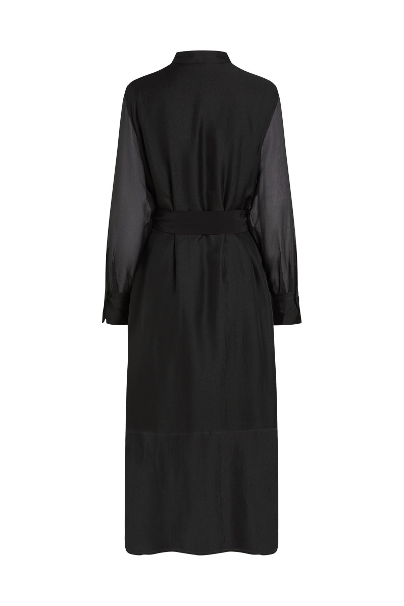 Šaty Karl Lagerfeld Organza Shirt Dress Black