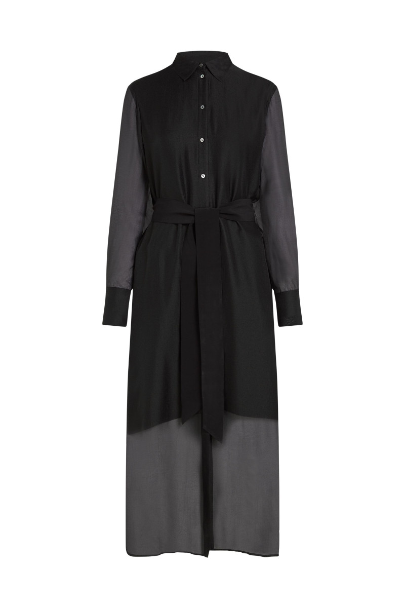 Šaty Karl Lagerfeld Organza Shirt Dress Black