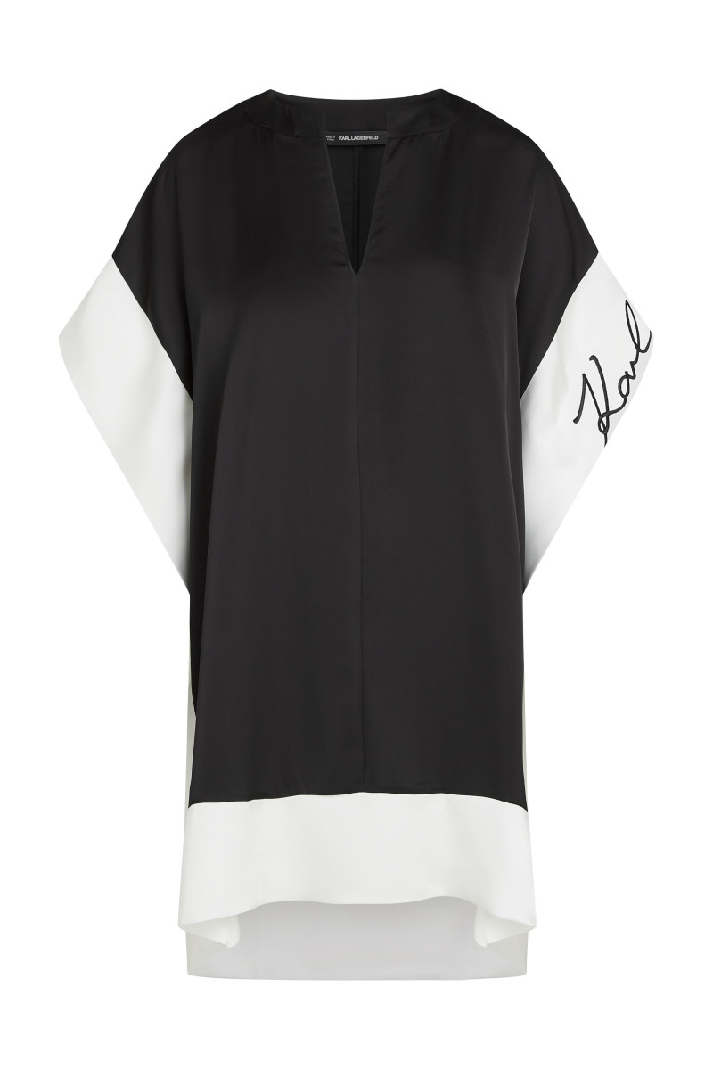 Šaty Karl Lagerfeld Signature Casual Dress White/Black