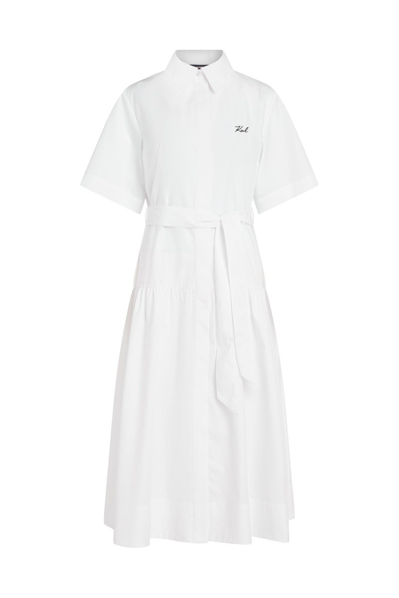 Šaty Karl Lagerfeld Shirt Dress White