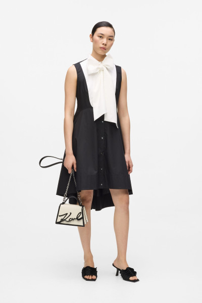 ŠATY KARL LAGERFELD BOW FASHION SHIRT DRESS - Fotografia č. 2