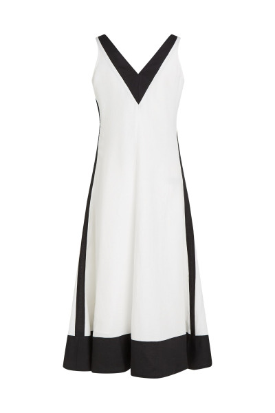 ŠATY KARL LAGERFELD BW LINEN BLEND DRESS - Fotografia č. 6