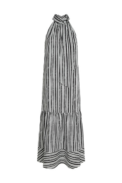 ŠATY KARL LAGERFELD MAXI COTTON STRIPE DRESS - Fotografia č. 5