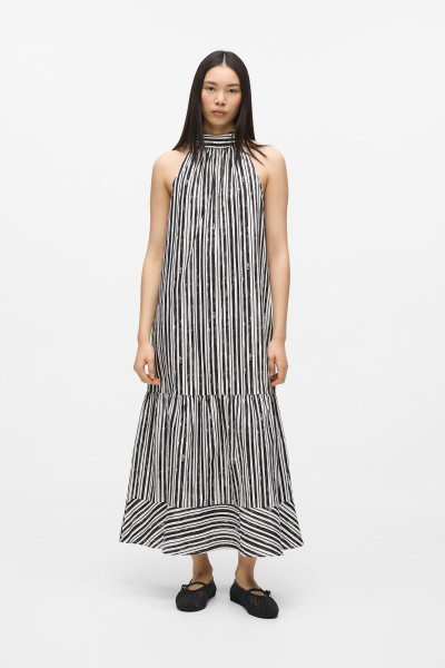ŠATY KARL LAGERFELD MAXI COTTON STRIPE DRESS - Fotografia č. 1