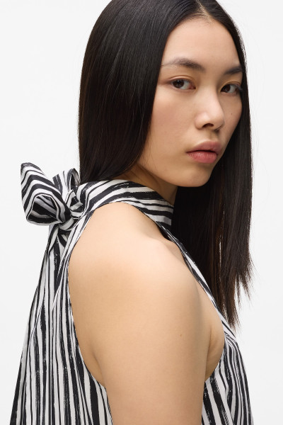 ŠATY KARL LAGERFELD MAXI COTTON STRIPE DRESS - Fotografia č. 4