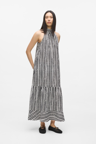 ŠATY KARL LAGERFELD MAXI COTTON STRIPE DRESS - Fotografia č. 3