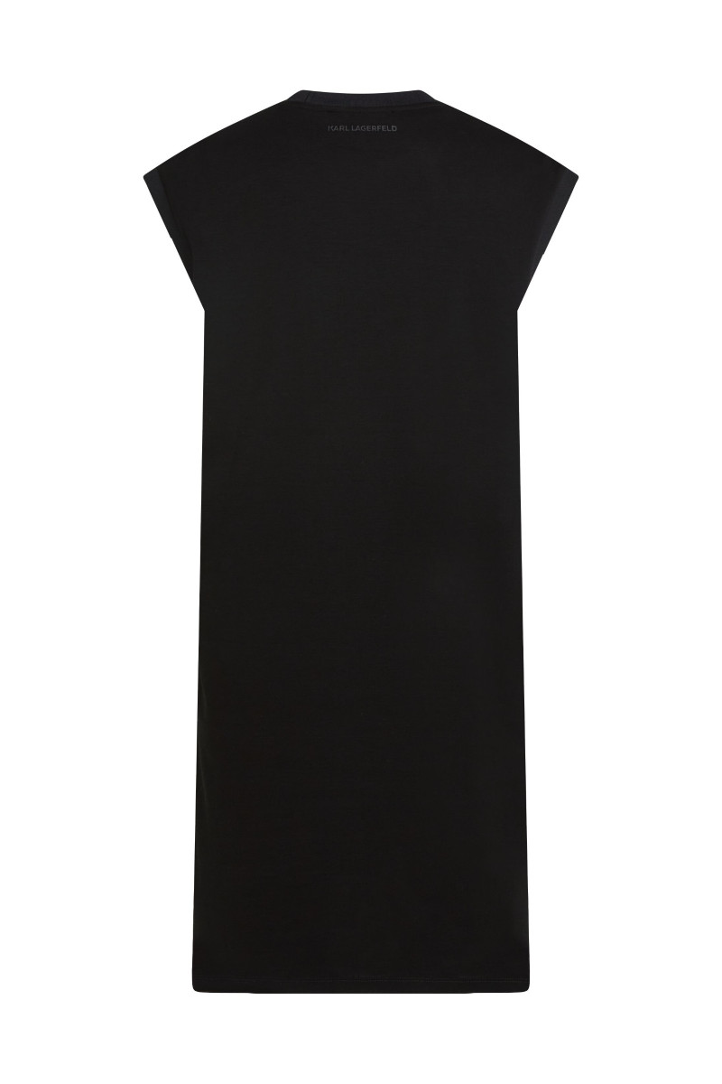 Šaty Karl Lagerfeld Signature T-Shirt Dress Black