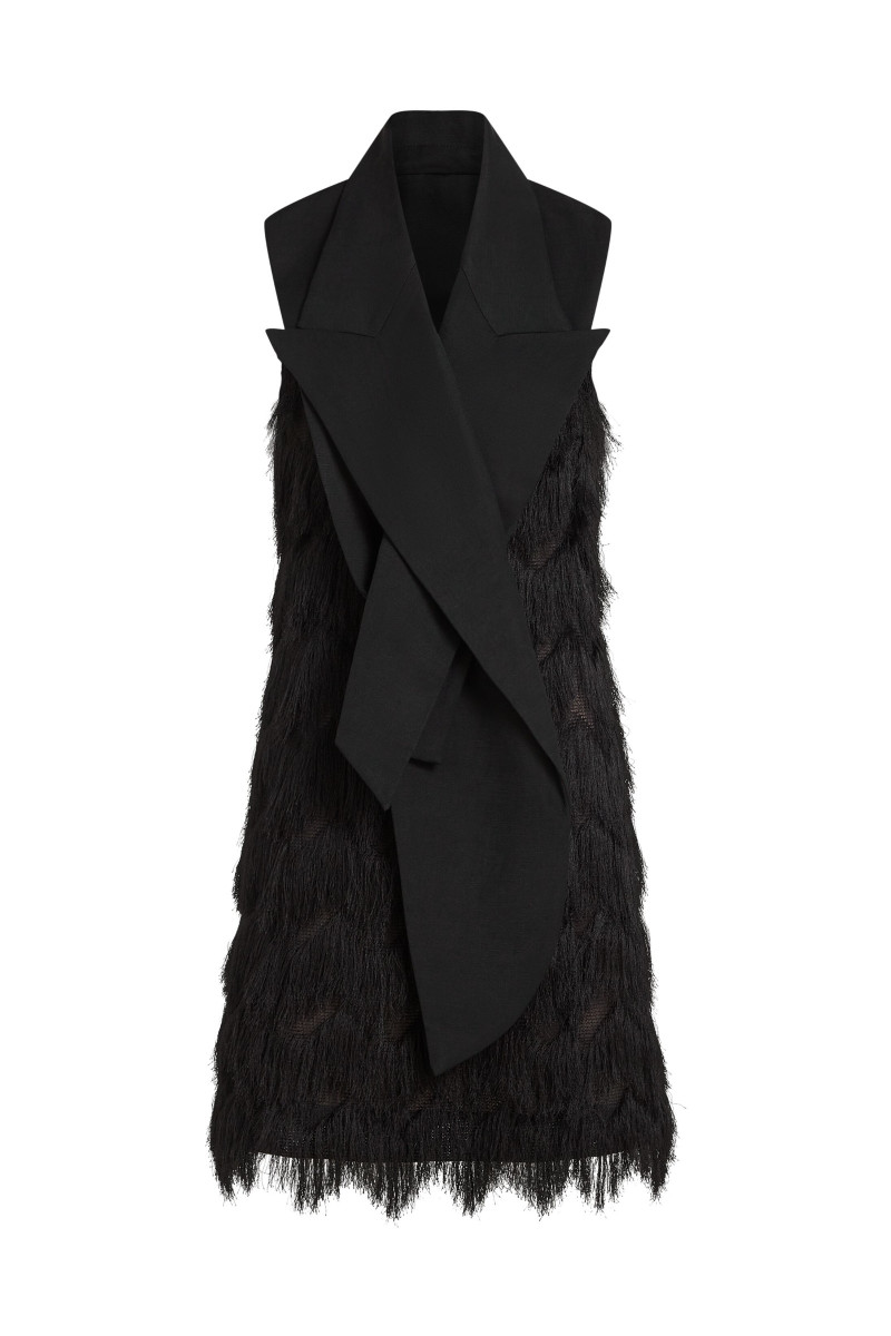 Šaty Karl Lagerfeld Studio Tailored Fringe Dress Black