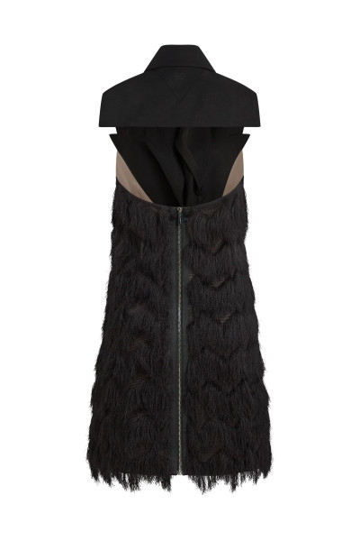 RUHA KARL LAGERFELD STUDIO TAILORED FRINGE DRESS - Kép 2