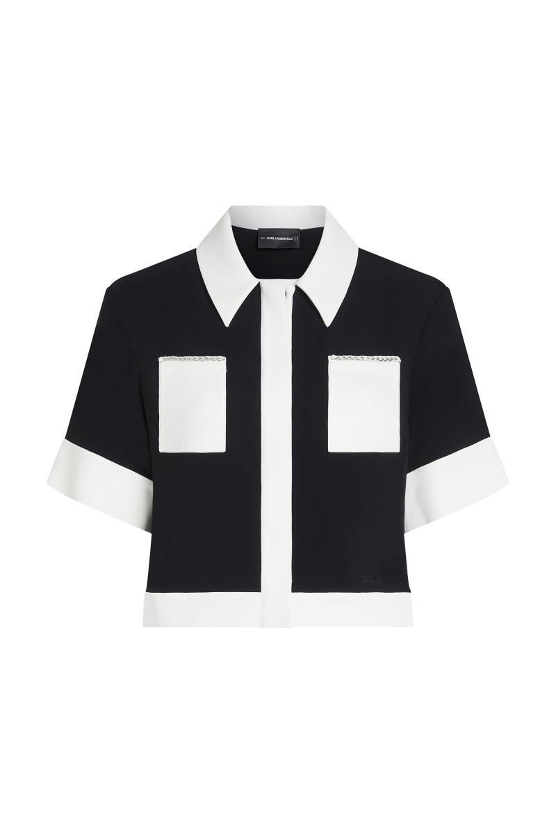 Top Karl Lagerfeld Chain Detail Jacket White/Black