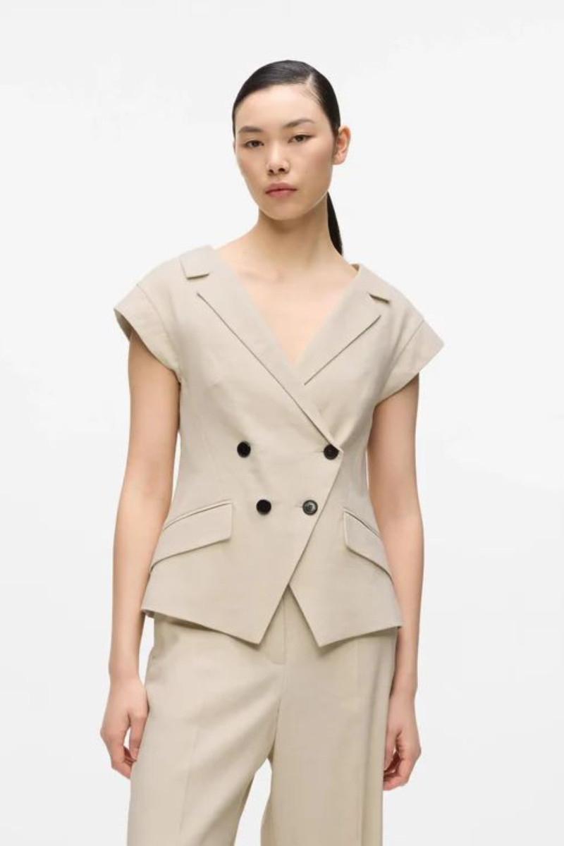 Sako Karl Lagerfeld Short Sleeve Melange Jacket Safari