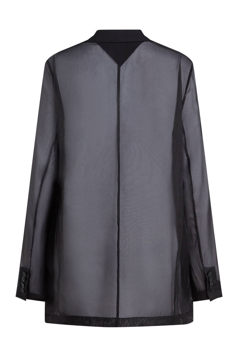 Sako Karl Lagerfeld Organza Fashion Blazer Black