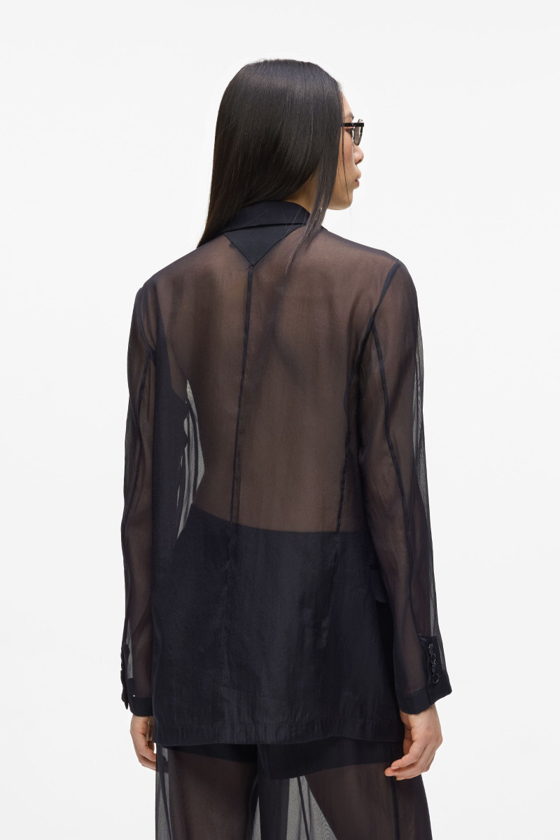 Sako Karl Lagerfeld Organza Fashion Blazer Black