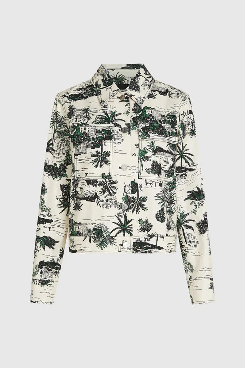 Bunda Karl Lagerfeld Printed Blouson Vacancesdekarl Black
