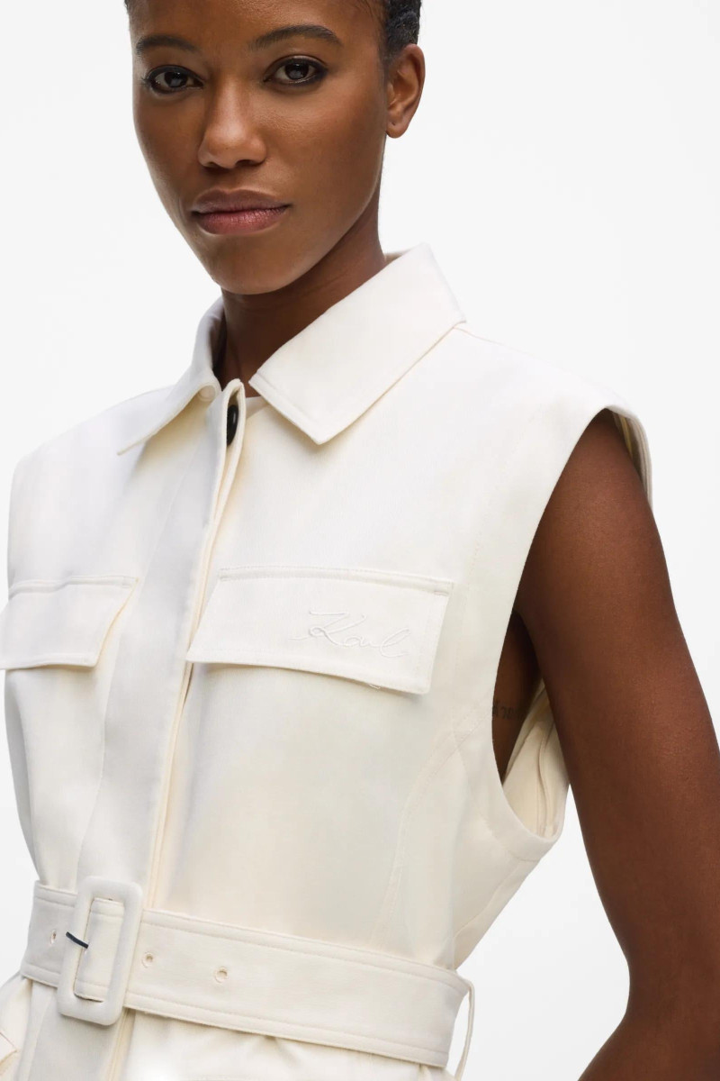 Kabát Karl Lagerfeld Transformer Twill Outerwear Pristine