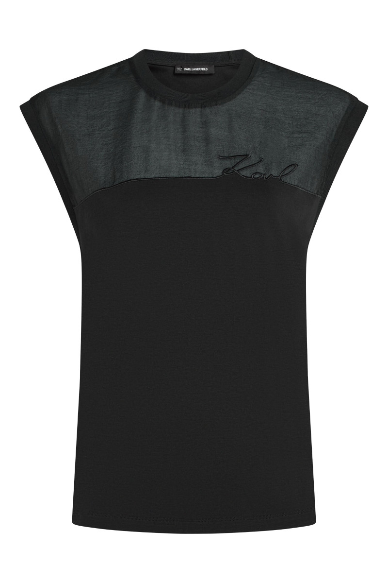 Tričko Karl Lagerfeld Signature T-Shirt Black