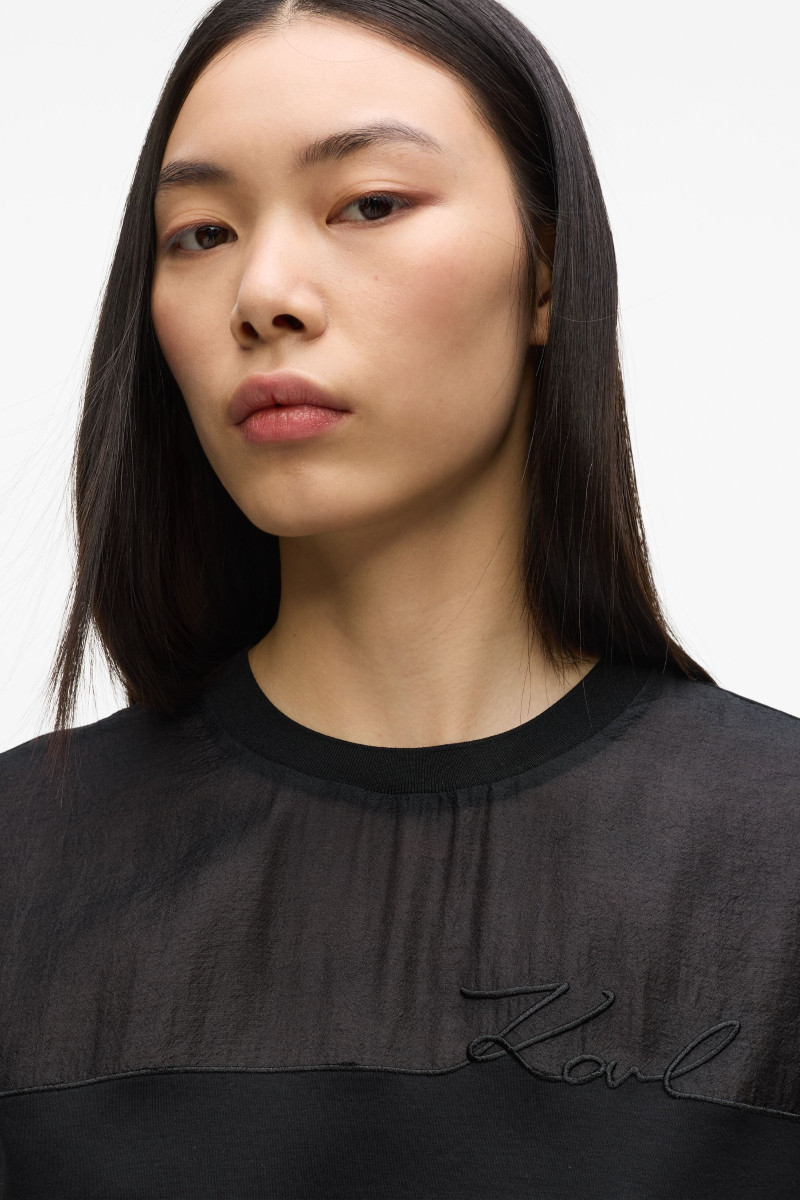 Tričko Karl Lagerfeld Signature T-Shirt Black