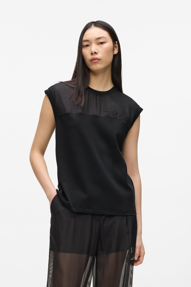 Tričko Karl Lagerfeld Signature T-Shirt Black