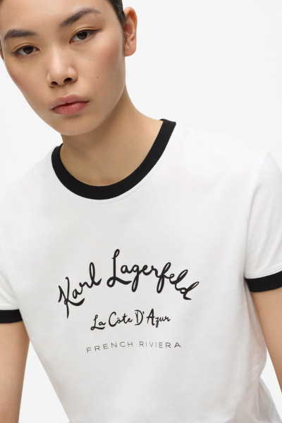 TRIČKO KARL LAGERFELD COTE D AZUR T-SHIRT - Fotografia č. 4